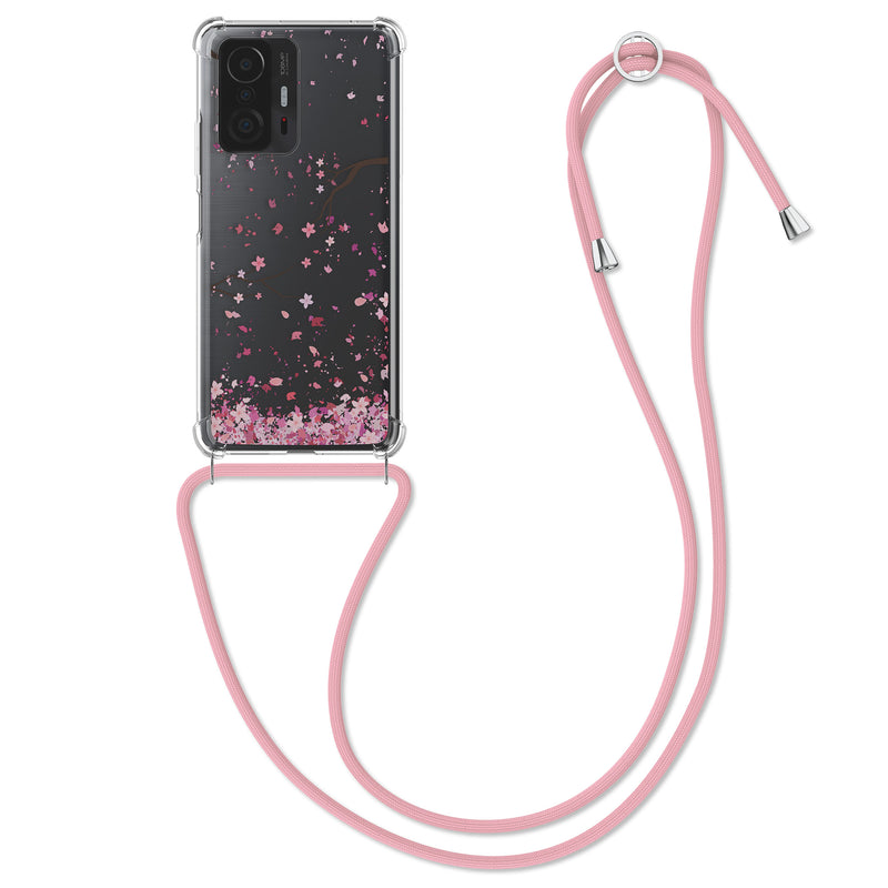 kwmobile Necklace Case kompatibel mit Xiaomi 11T / 11T Pro Hülle Silikon Cover mit Handykette