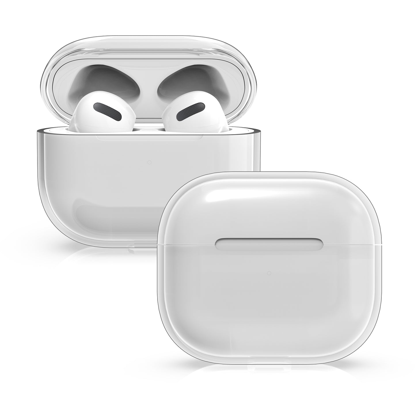 kwmobile Hülle kompatibel mit Apple AirPods 3 - Hardcover Schutzhülle Etui Case Cover Kopfhörer - Transparent Transparent  