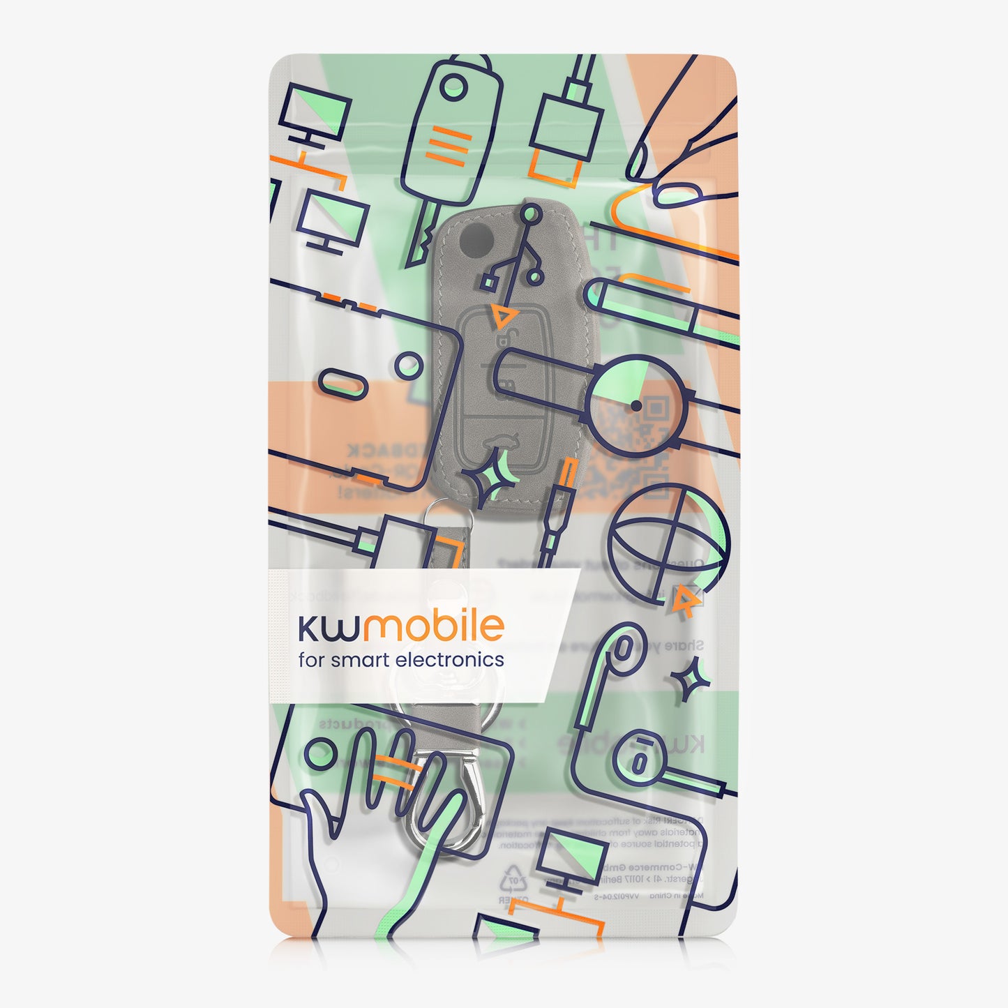 kwmobile Autoschlüssel Hülle kompatibel mit Ford 3-Tasten Klappschlüssel Autoschlüssel - Kunstleder Schutzhülle Schlüsselhülle Cover