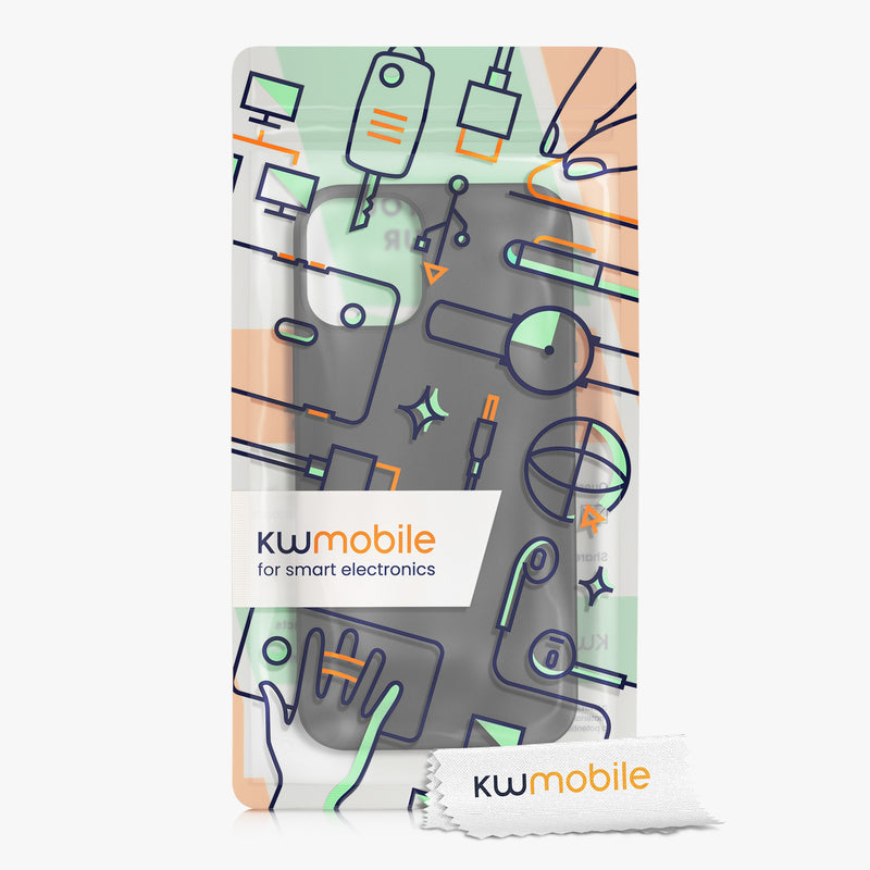kwmobile Hülle kompatibel mit Apple iPhone 12 mini magnetisches Case kompatibel mit MagSafe Cover gummiert