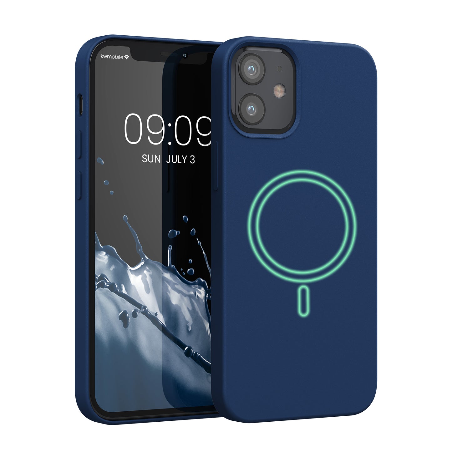 kwmobile Hülle kompatibel mit Apple iPhone 12 mini magnetisches Case kompatibel mit MagSafe Cover gummiert