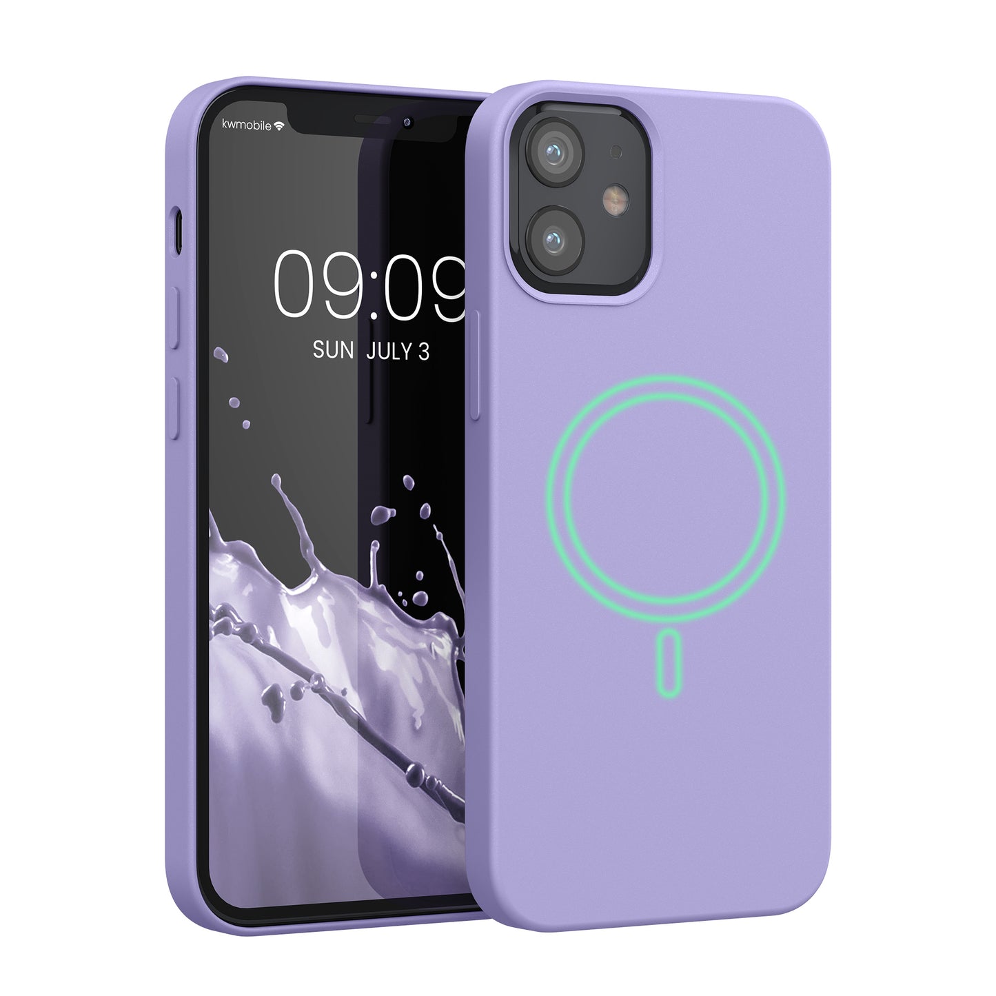 kwmobile Hülle kompatibel mit Apple iPhone 12 mini magnetisches Case kompatibel mit MagSafe Cover gummiert