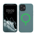 kwmobile Hülle kompatibel mit Apple iPhone 12 mini magnetisches Case kompatibel mit MagSafe Cover gummiert
