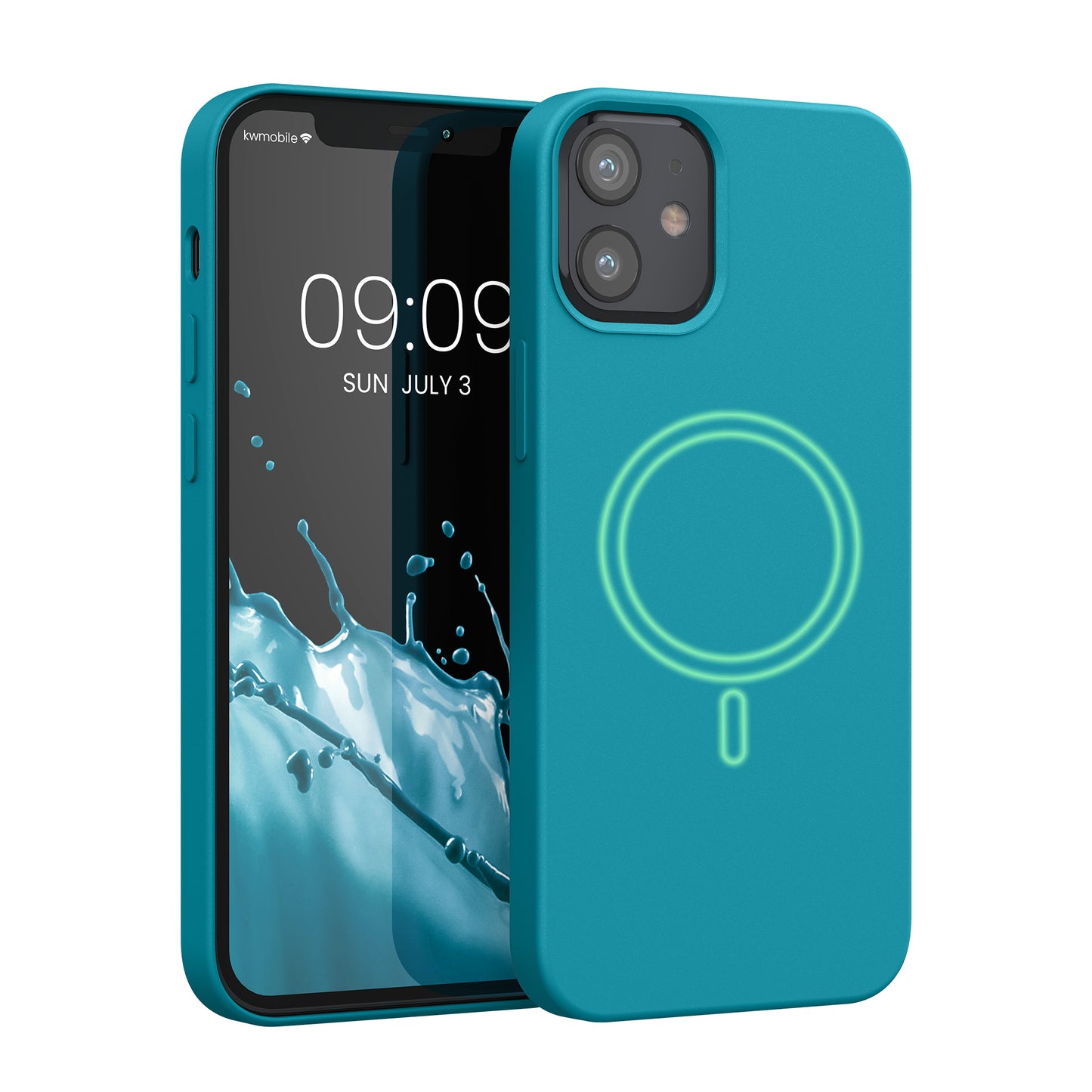 kwmobile Hülle kompatibel mit Apple iPhone 12 mini magnetisches Case kompatibel mit MagSafe Cover gummiert
