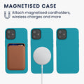 kwmobile Hülle kompatibel mit Apple iPhone 12 mini magnetisches Case kompatibel mit MagSafe Cover gummiert