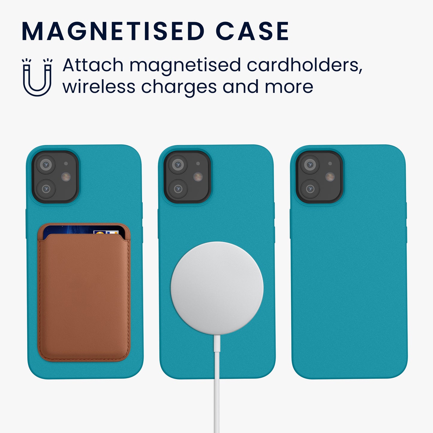 kwmobile Hülle kompatibel mit Apple iPhone 12 mini magnetisches Case kompatibel mit MagSafe Cover gummiert