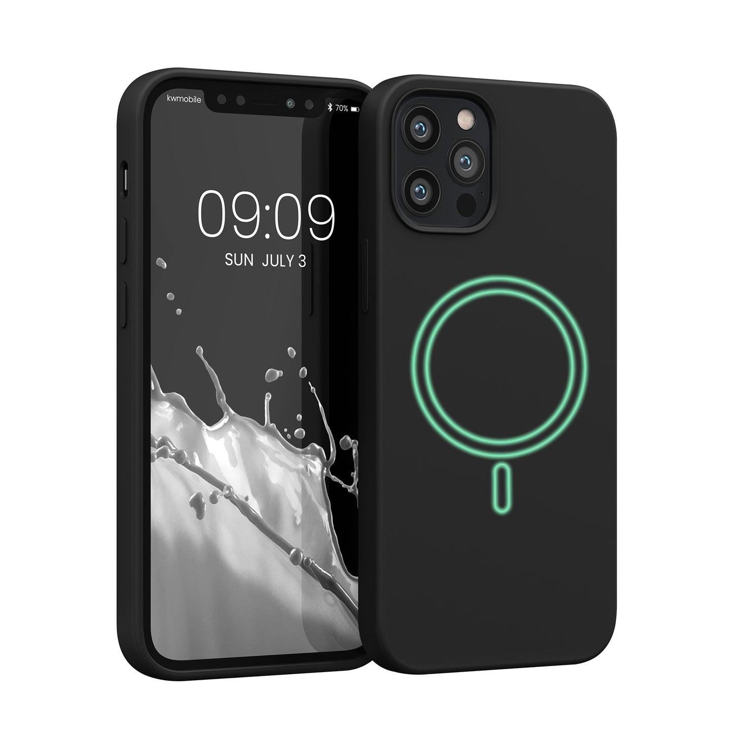 kwmobile Hülle kompatibel mit Apple iPhone 12 / iPhone 12 Pro Hülle magnetisches Silikon Case kompatibel mit MagSafe Cover gummiert