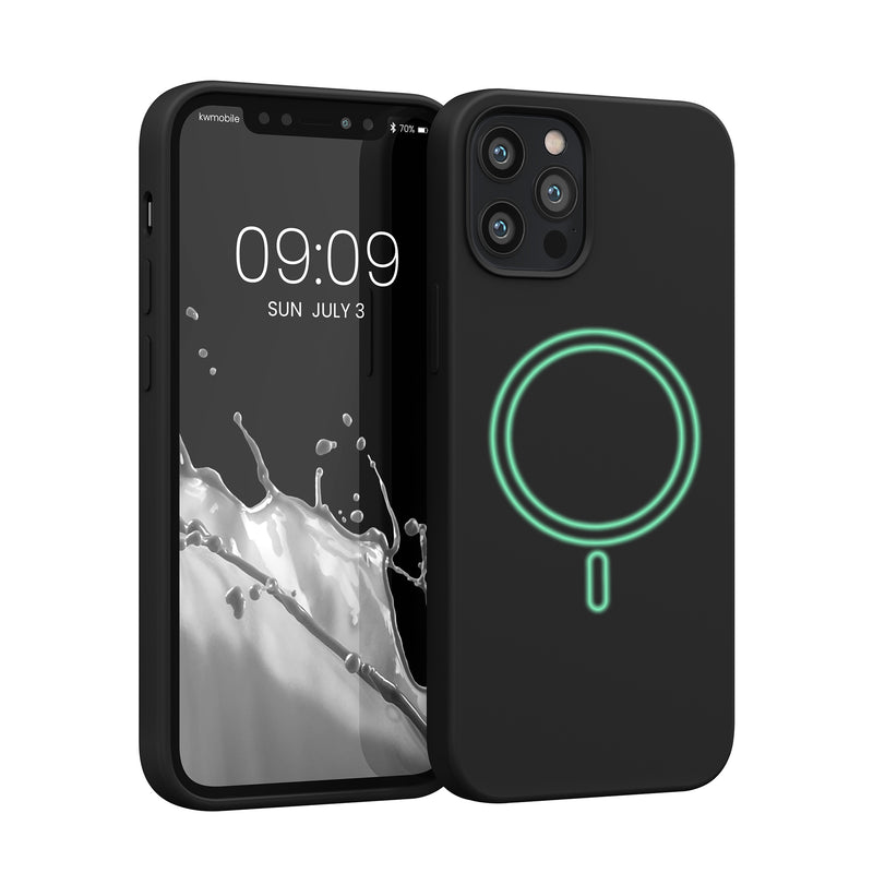 kwmobile Hülle kompatibel mit Apple iPhone 12 / iPhone 12 Pro Hülle magnetisches Silikon Case kompatibel mit MagSafe Cover gummiert