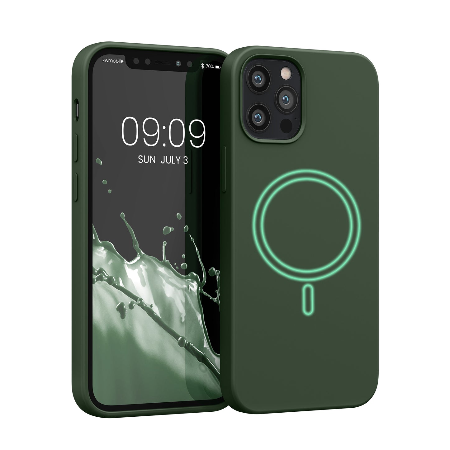 kwmobile Hülle kompatibel mit Apple iPhone 12 / iPhone 12 Pro Hülle magnetisches Silikon Case kompatibel mit MagSafe Cover gummiert