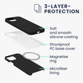 kwmobile Hülle kompatibel mit Apple iPhone 12 / iPhone 12 Pro Hülle magnetisches Silikon Case kompatibel mit MagSafe Cover gummiert