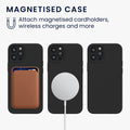 kwmobile Hülle kompatibel mit Apple iPhone 12 / iPhone 12 Pro Hülle magnetisches Silikon Case kompatibel mit MagSafe Cover gummiert