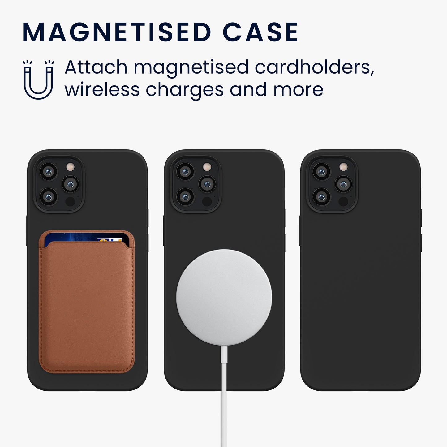 kwmobile Hülle kompatibel mit Apple iPhone 12 / iPhone 12 Pro Hülle magnetisches Silikon Case kompatibel mit MagSafe Cover gummiert
