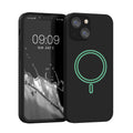 kwmobile Hülle kompatibel mit Apple iPhone 13 mini magnetisches Silikon Case kompatibel mit MagSafe Cover gummiert