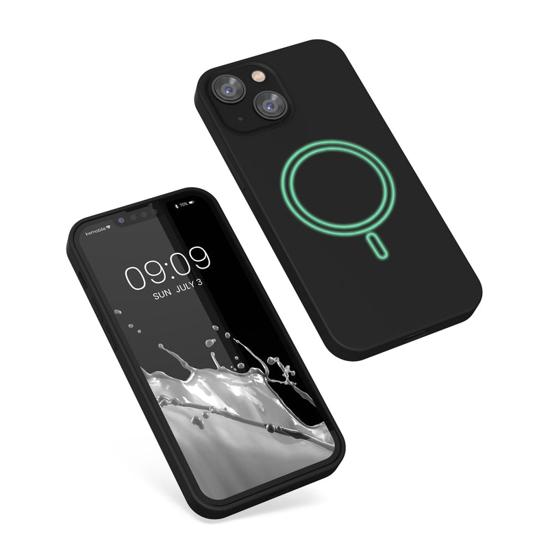 kwmobile Hülle kompatibel mit Apple iPhone 13 mini magnetisches Silikon Case kompatibel mit MagSafe Cover gummiert