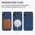 kwmobile Hülle kompatibel mit Apple iPhone 13 mini magnetisches Silikon Case kompatibel mit MagSafe Cover gummiert