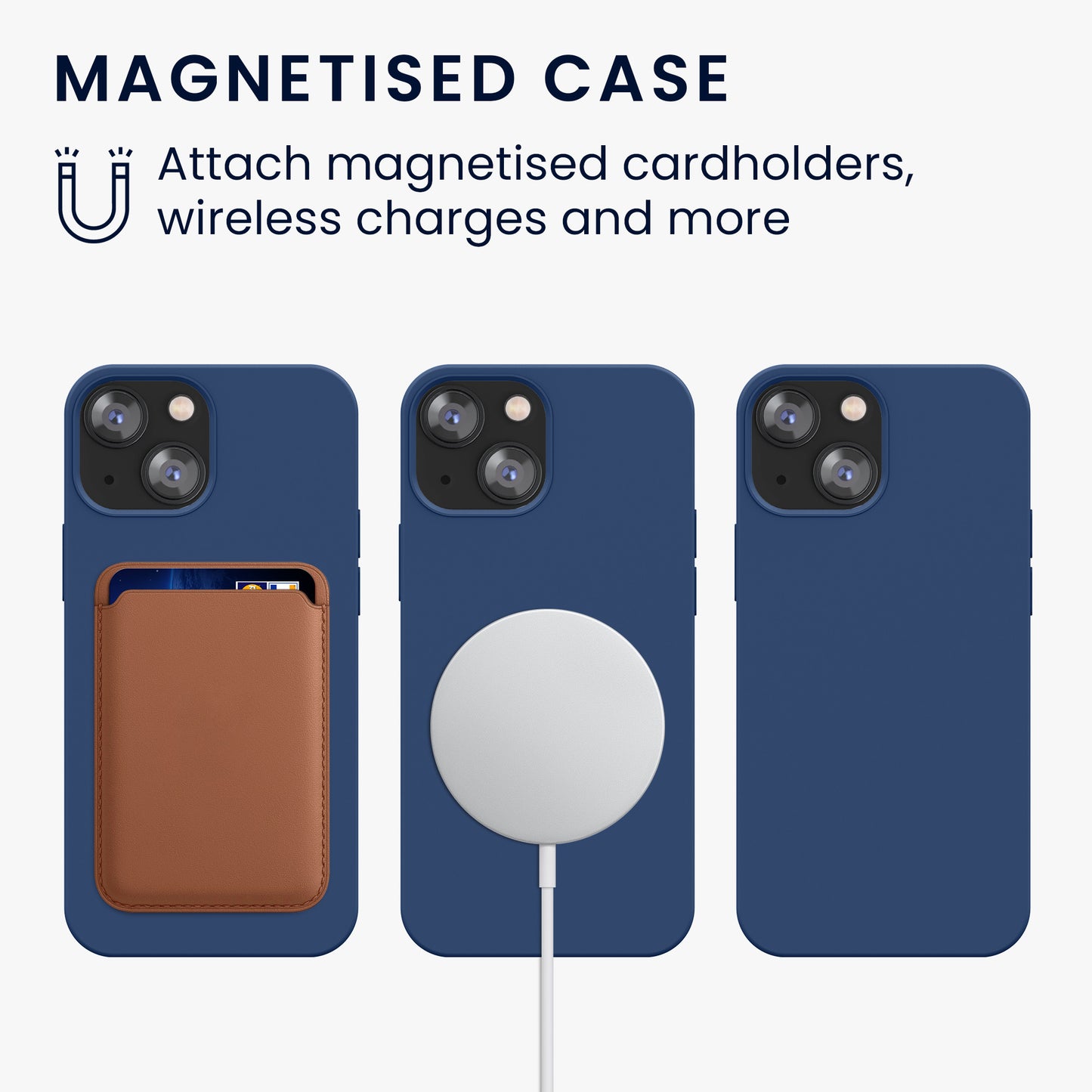 kwmobile Hülle kompatibel mit Apple iPhone 13 mini magnetisches Silikon Case kompatibel mit MagSafe Cover gummiert