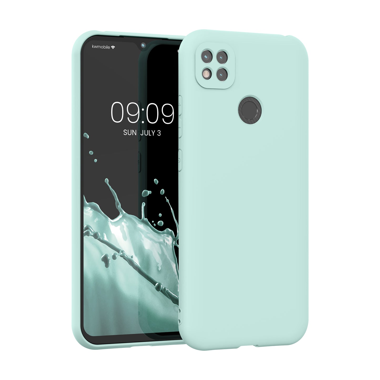 Slim Gummierte Silikon Hülle für Xiaomi Redmi 9C in Cool Mint