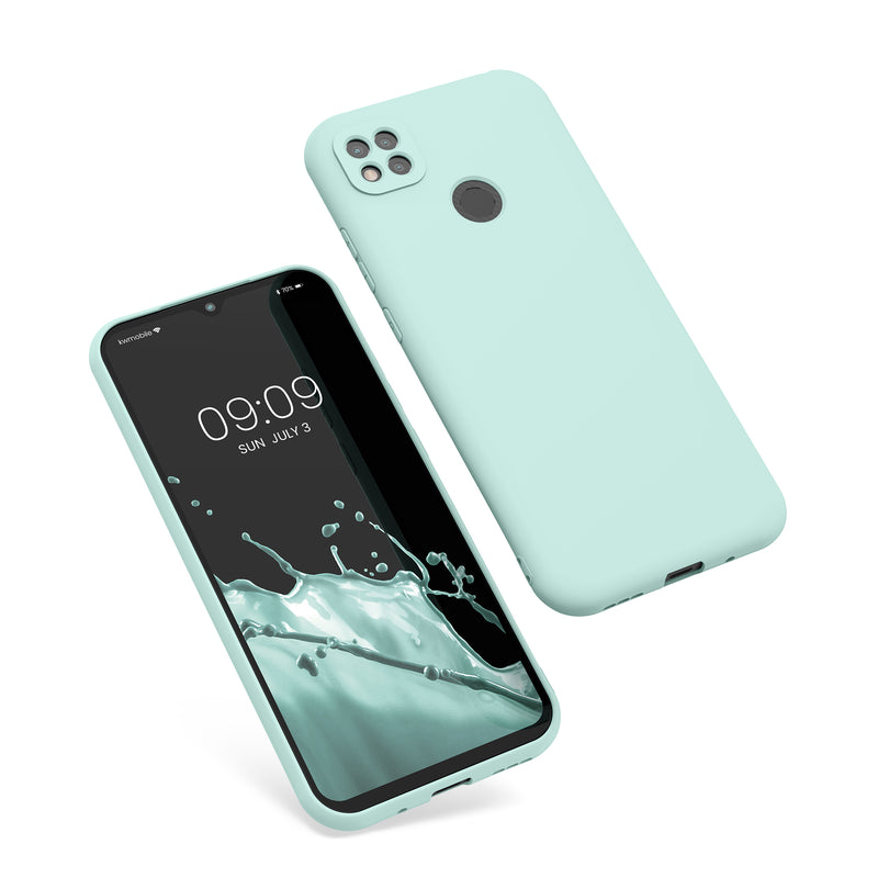 Slim Gummierte Silikon Hülle für Xiaomi Redmi 9C in Cool Mint