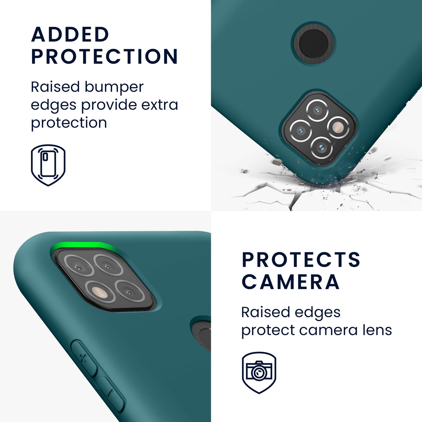 Slim Gummierte Silikon Hülle für Xiaomi Redmi 9C in Cool Mint