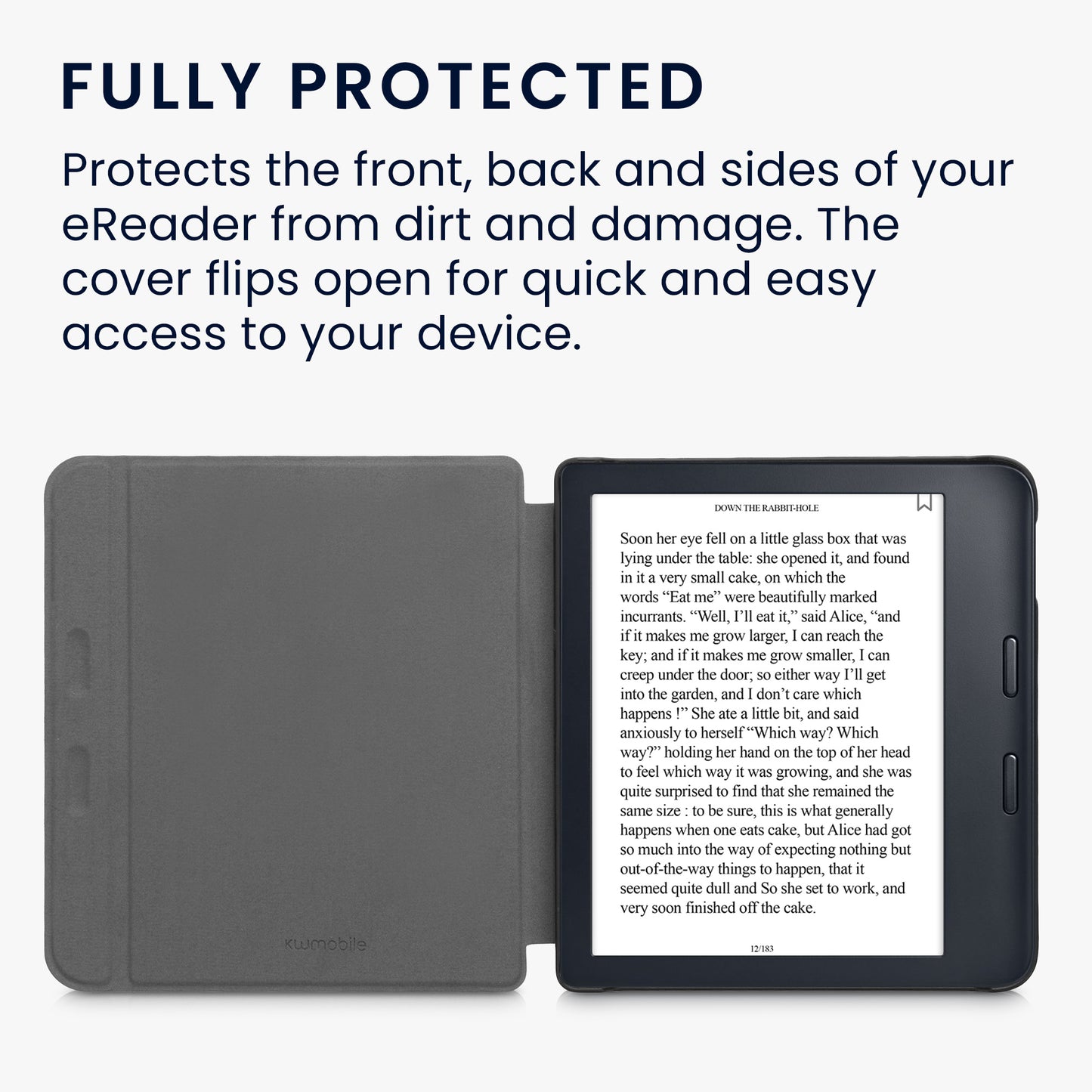 kwmobile Klapphülle kompatibel mit Kobo Libra 2 Hülle - eReader Case aus Kunstleder - Cover
