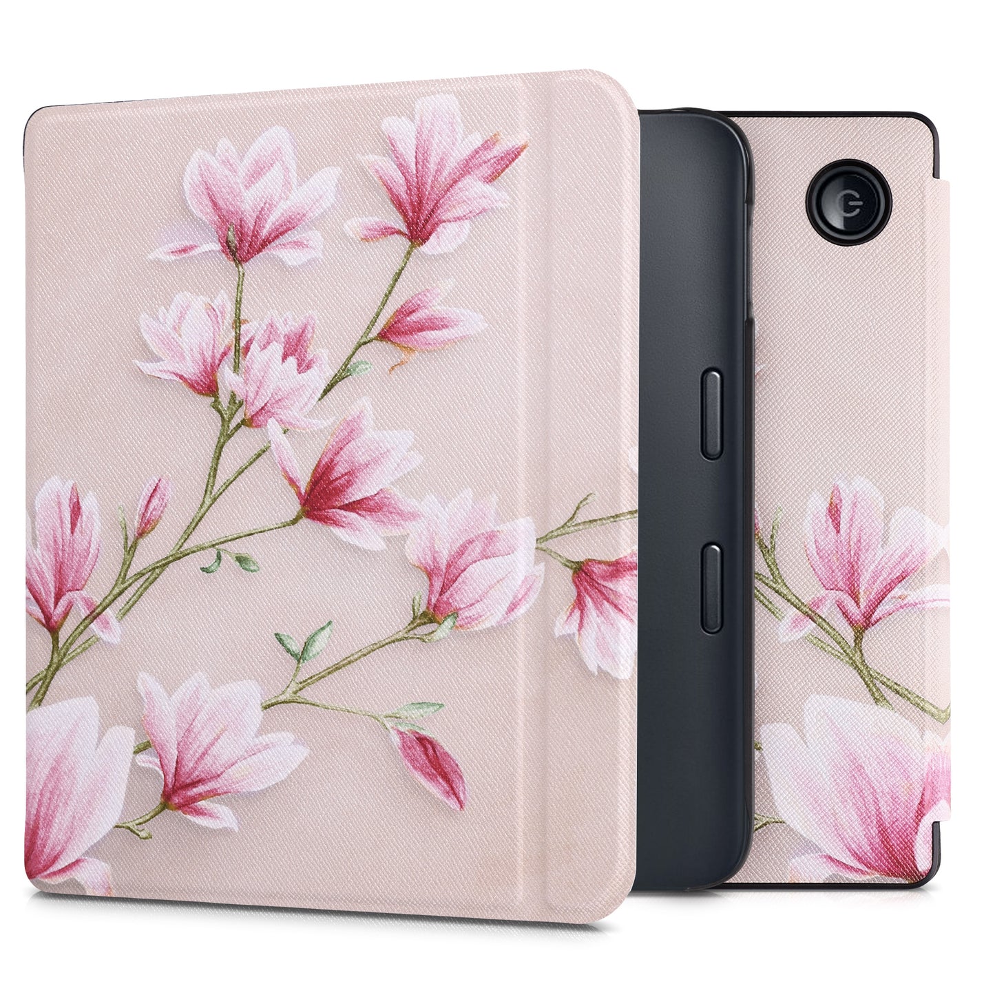 kwmobile Schutzhülle für Kobo Libra 2 Hülle - eReader Flip Case mit Auto Sleep Funktion - Galaxie Baum Wiese