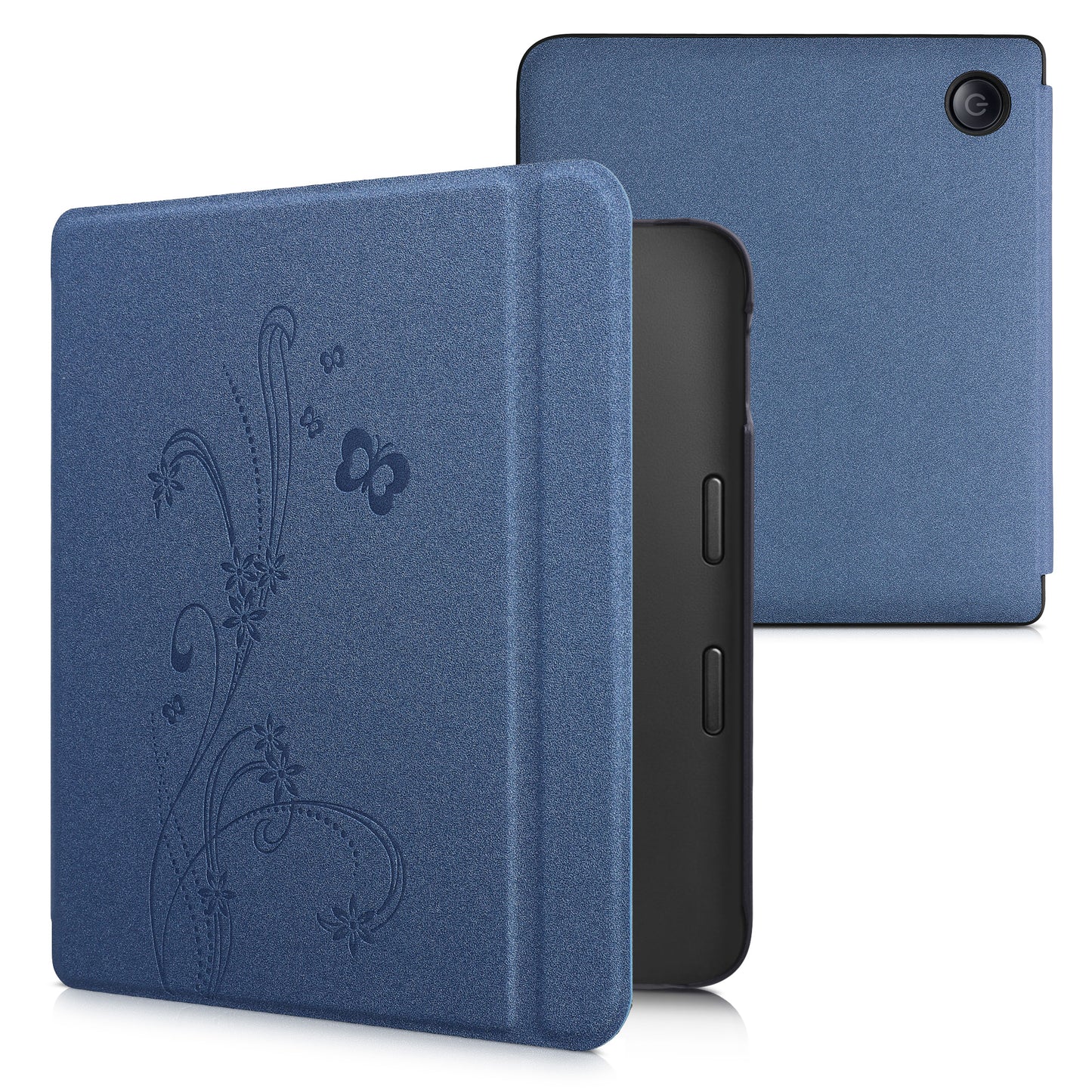 kwmobile Schutzhülle für Kobo Libra 2 Hülle - eReader Flip Case mit Auto Sleep Funktion - Galaxie Baum Wiese
