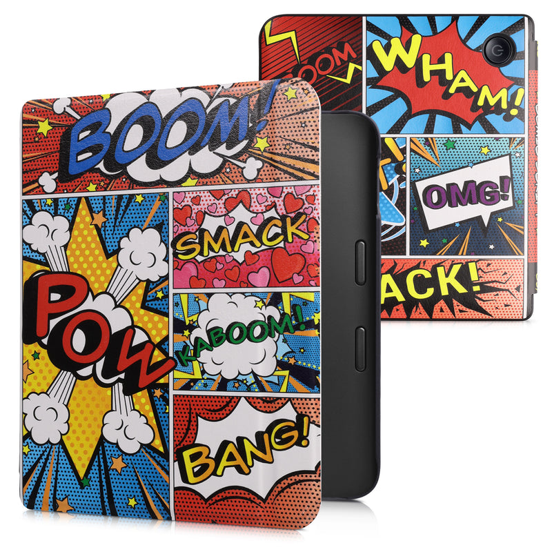 kwmobile Schutzhülle für Kobo Libra 2 Hülle - eReader Flip Case mit Auto Sleep Funktion - Galaxie Baum Wiese