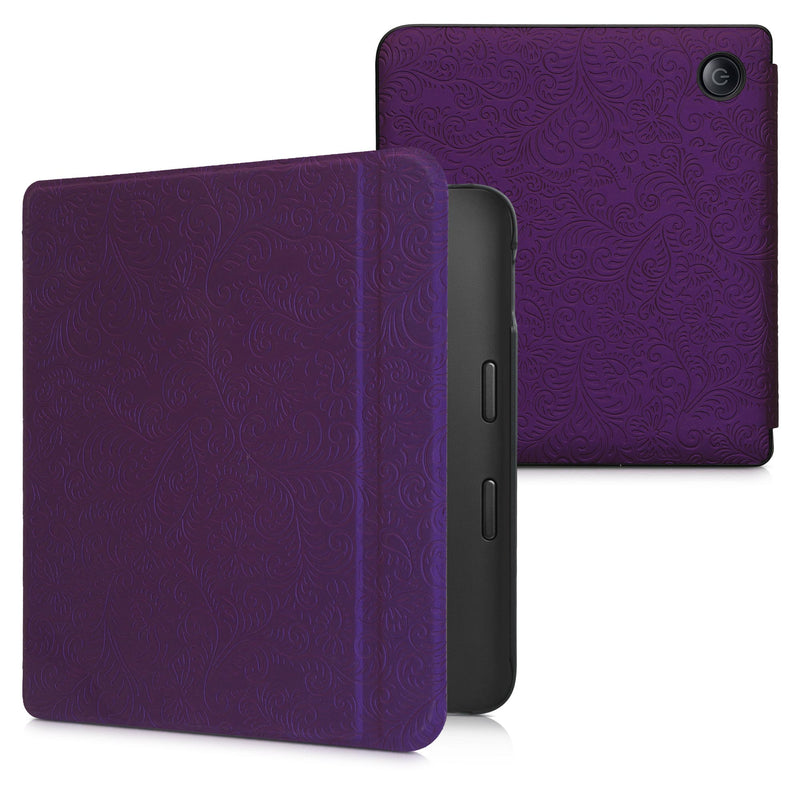 kwmobile Schutzhülle für Kobo Libra 2 Hülle - eReader Flip Case mit Auto Sleep Funktion - Galaxie Baum Wiese