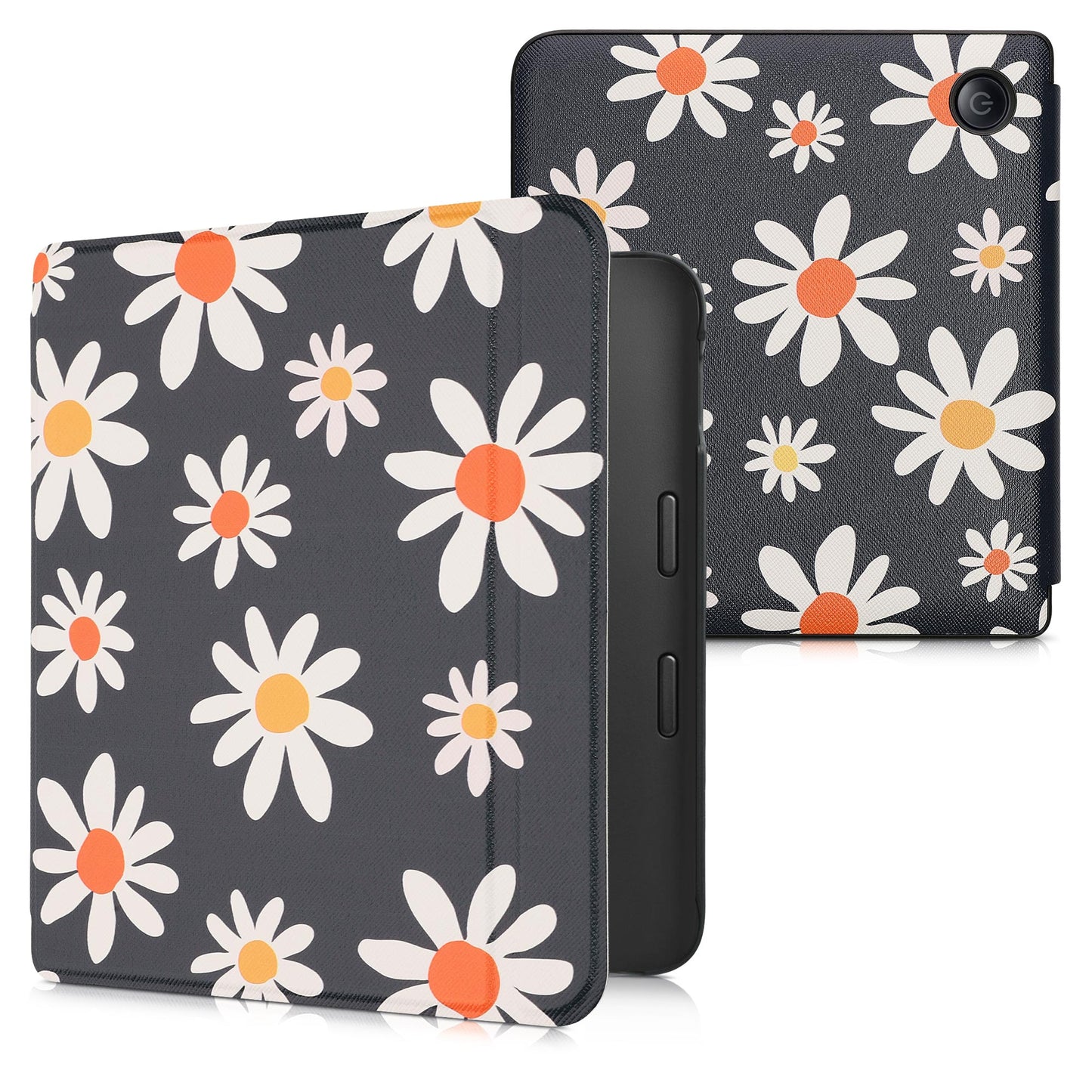 kwmobile Schutzhülle für Kobo Libra 2 Hülle - eReader Flip Case mit Auto Sleep Funktion - Galaxie Baum Wiese