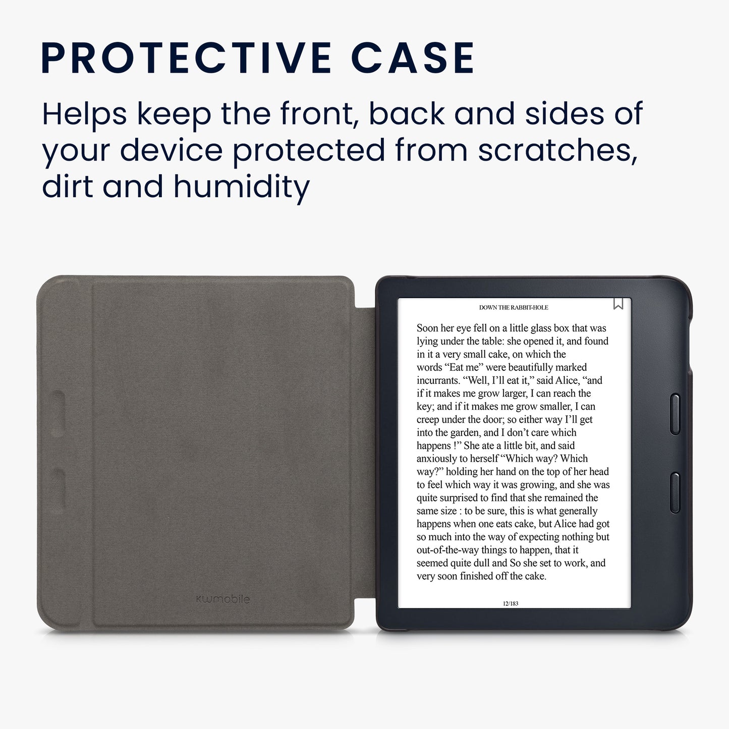kwmobile Schutzhülle für Kobo Libra 2 Hülle - eReader Flip Case mit Auto Sleep Funktion - Galaxie Baum Wiese
