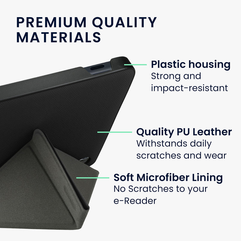kwmobile Schutzhülle für Kobo Libra 2 Hülle Kunstleder Case eReader Klapphülle mit Auto Sleep Funktion Cover mit Ständer