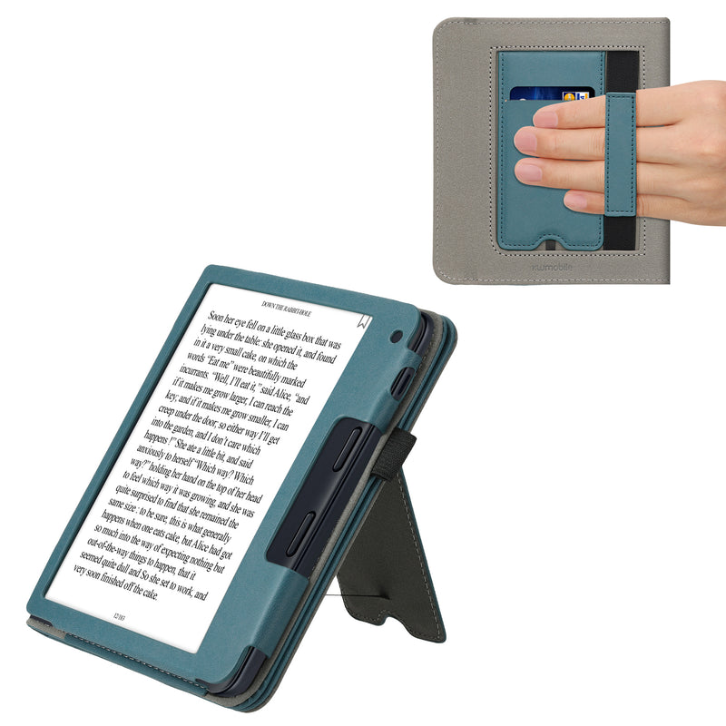 kwmobile Flip Hülle kompatibel mit Kobo Libra 2 - Handschlaufe - Cover