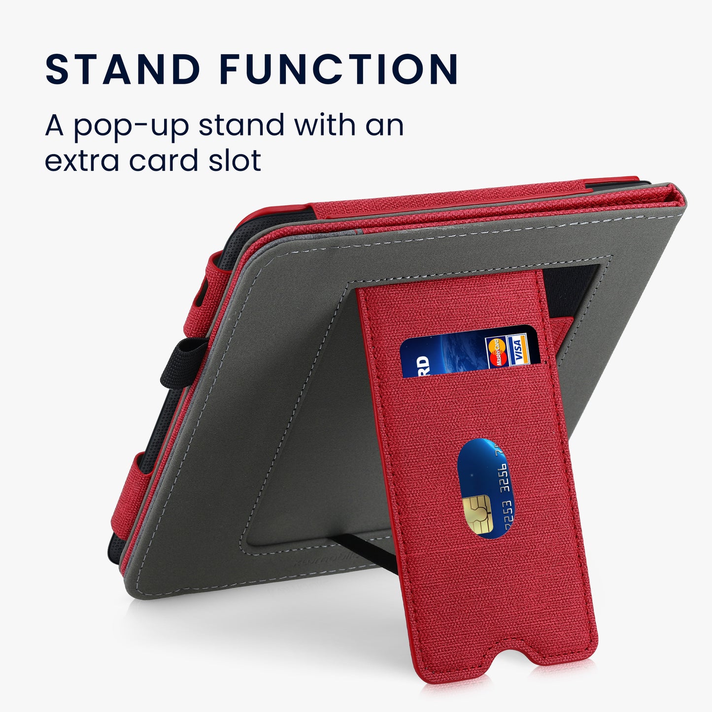 kwmobile Hülle kompatibel mit Kobo Libra 2 Flip Case mit Handschlaufe Cover