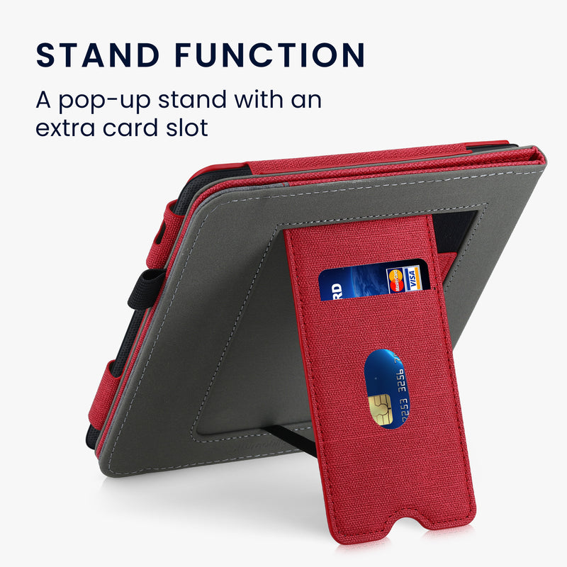 kwmobile Hülle kompatibel mit Kobo Libra 2 Flip Case mit Handschlaufe Cover