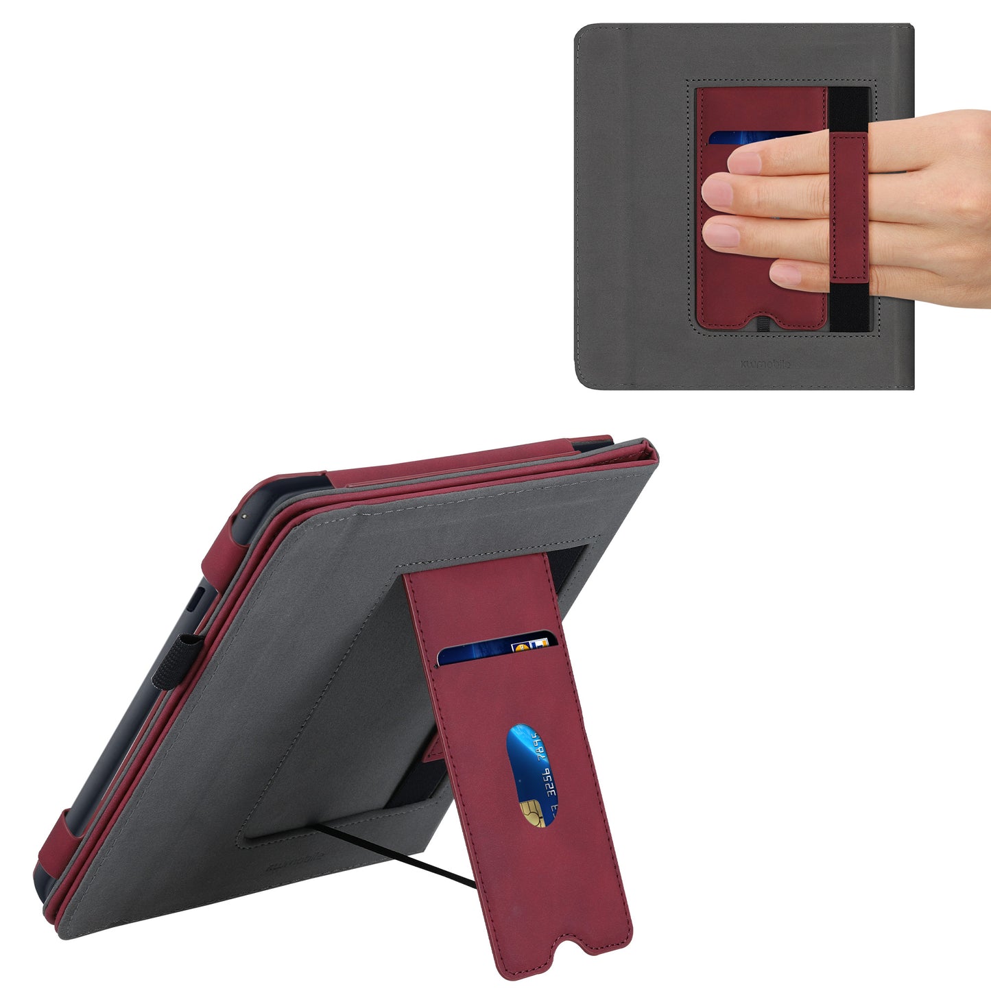 kwmobile Flip Hülle kompatibel mit Kobo Sage - Handschlaufe - Cover