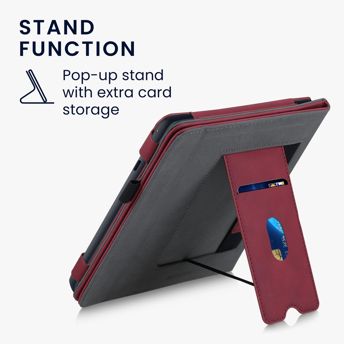kwmobile Flip Hülle kompatibel mit Kobo Sage - Handschlaufe - Cover