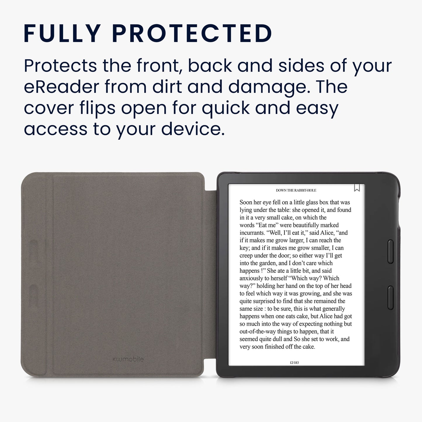 kwmobile Klapphülle kompatibel mit Tolino Vision 6 Hülle - eReader Case aus Kunstleder - Cover