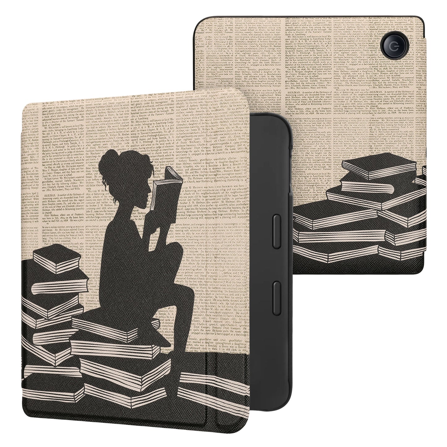kwmobile Schutzhülle für Tolino Vision 6 Hülle - eReader Flip Case mit Auto Sleep Funktion