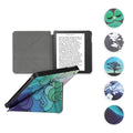kwmobile Schutzhülle kompatibel mit Tolino Vision 6 - Hülle Kunstleder - eReader Cover Case - Galaxie Baum Wiese Blau Grau Schwarz Blau  [dsg01]