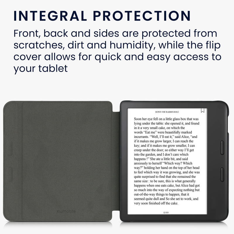 kwmobile Hülle kompatibel mit Tolino Vision 6 - Kunstleder eReader Schutzhülle Cover Case