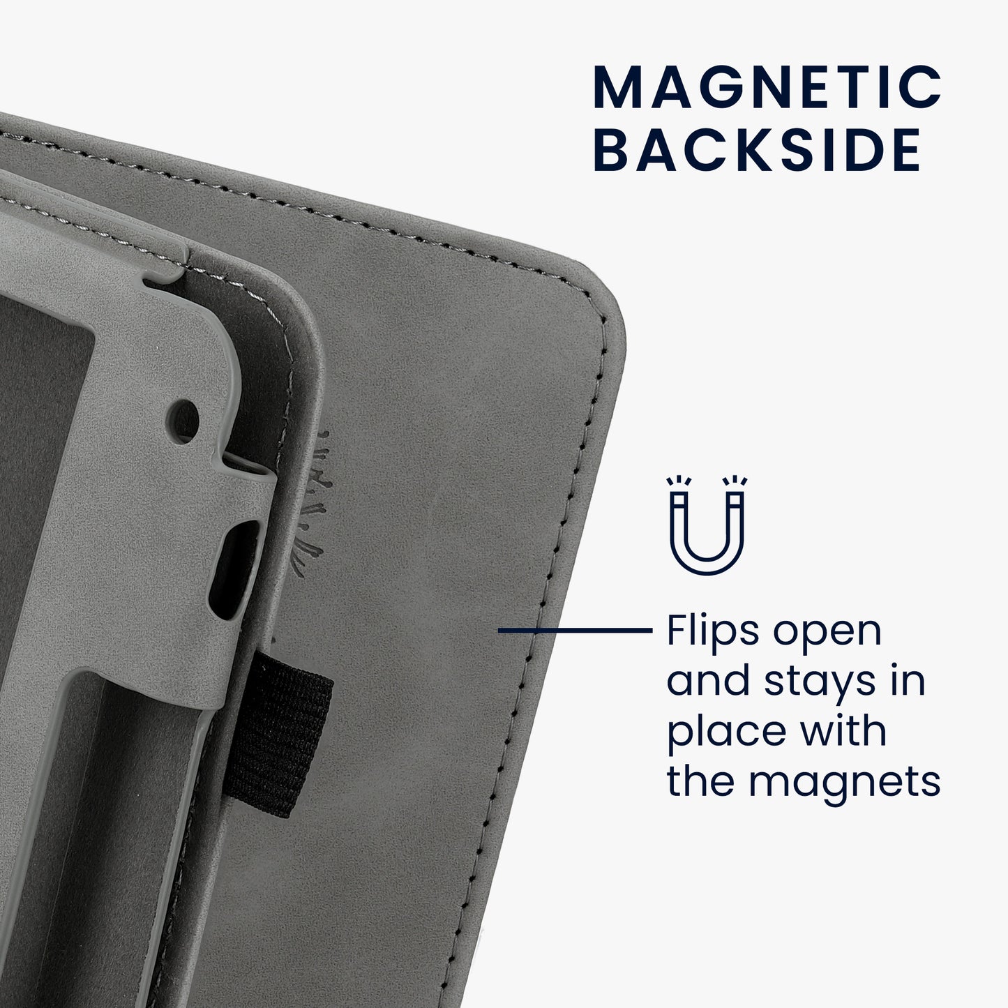 kwmobile Schutzhülle kompatibel mit Tolino Vision 6 Flip Hülle - Cover mit Handschlaufe