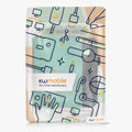 kwmobile Hülle kompatibel mit Tolino Vision 6 Hülle - Flip Case mit Handschlaufe - Kunstleder Cover - Dunkelgrau