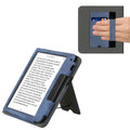 kwmobile Hülle kompatibel mit Tolino Vision 6 Hülle - Flip Case mit Handschlaufe - Kunstleder Cover - Dunkelgrau