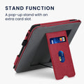 kwmobile Hülle kompatibel mit Tolino Vision 6 Hülle - Flip Case mit Handschlaufe - Kunstleder Cover - Dunkelgrau