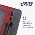 kwmobile Hülle kompatibel mit Tolino Vision 6 Hülle - Flip Case mit Handschlaufe - Kunstleder Cover - Dunkelgrau