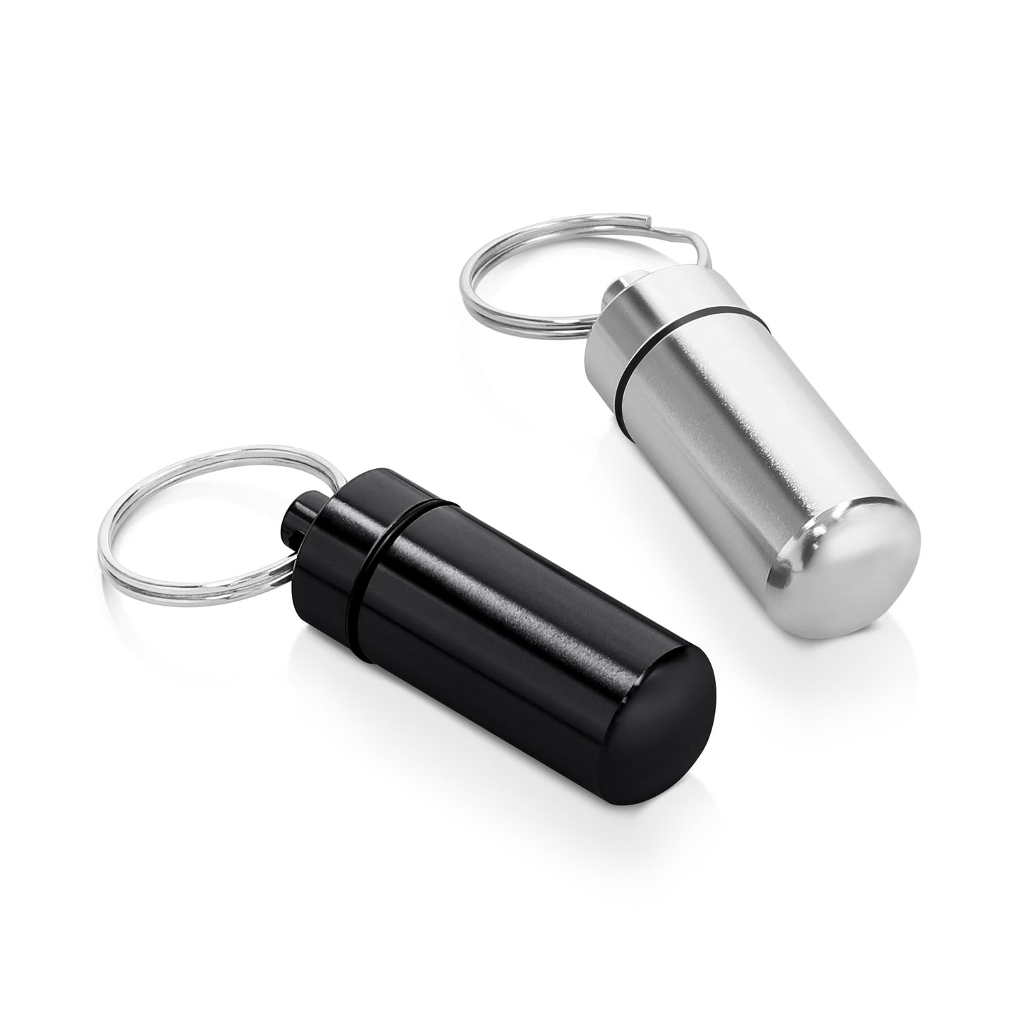 kwmobile Metall Pillendose Tablettendose Box mit Ring Pillenbox Kapsel Dose für Medikamente