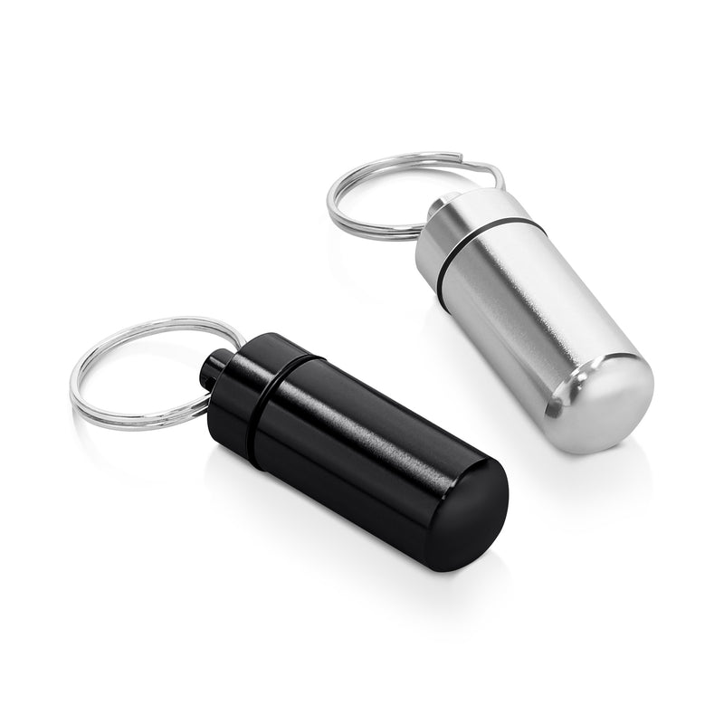 kwmobile Metall Pillendose Tablettendose Box mit Ring Pillenbox Kapsel Dose für Medikamente