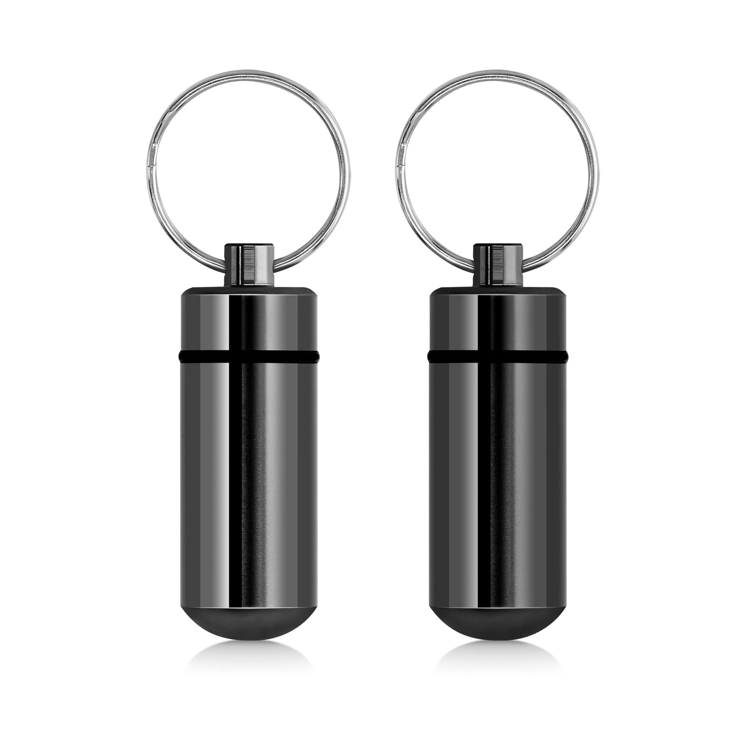 kwmobile Metall Pillendose Tablettendose Box mit Ring Pillenbox Kapsel Dose für Medikamente