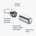 kwmobile Metall Pillendose Tablettendose Box mit Ring Pillenbox Kapsel Dose für Medikamente