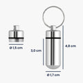 kwmobile Metall Pillendose Tablettendose Box mit Ring Pillenbox Kapsel Dose für Medikamente